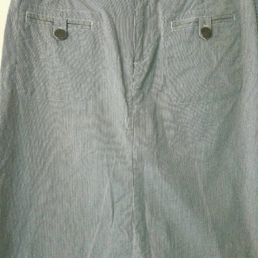 Christopher & Banks Pinstripe Blue size 4 stretch pencil skirt - Picture 6 of 10